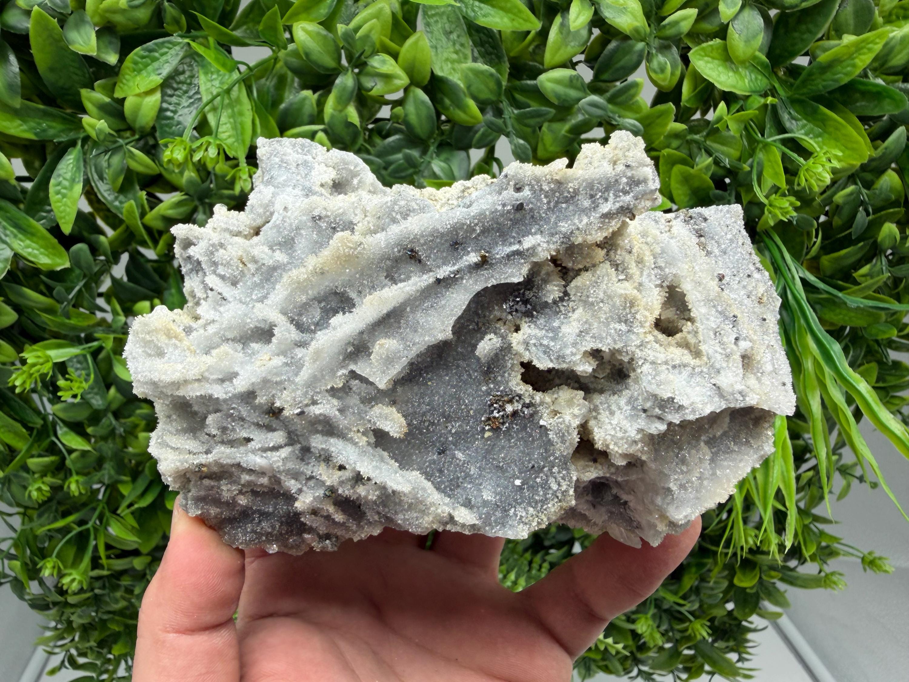 Chalcedony Quartz Cluster with Chlorite - Bulgaria Mineral Specimen