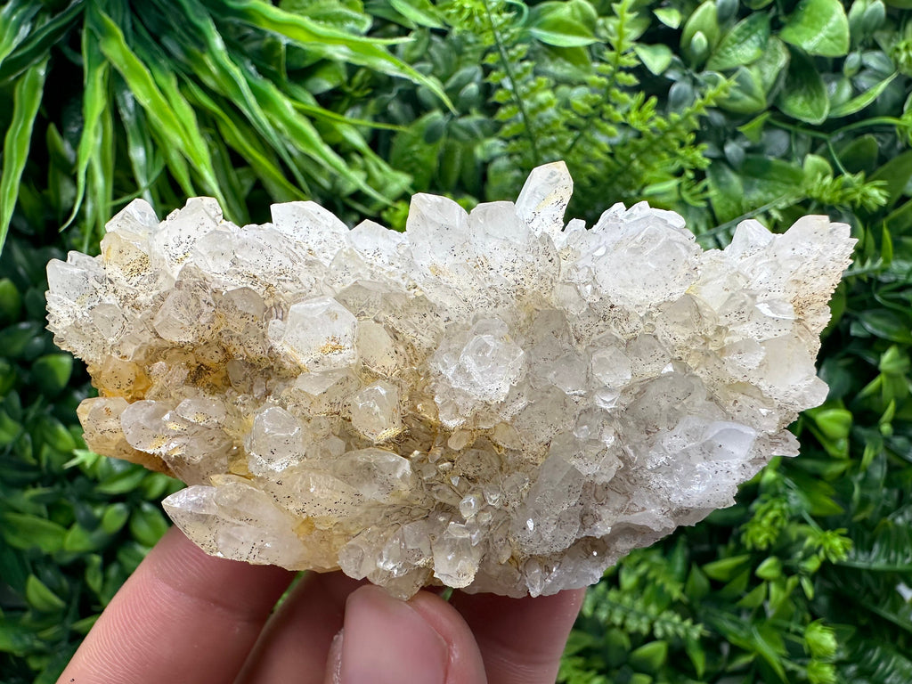 Transparent Quartz Cluster with Mineral Inclusions, Bulgaria