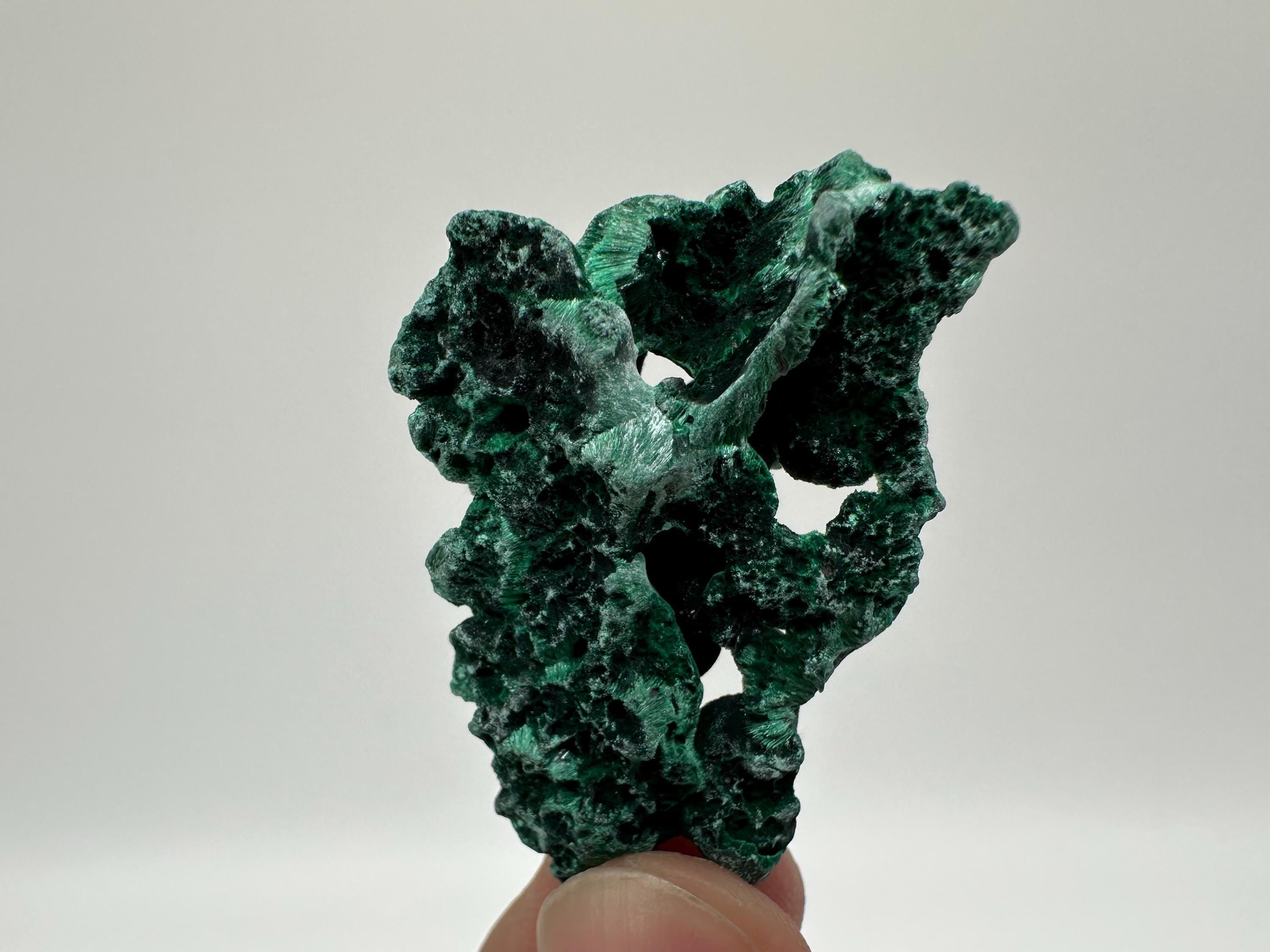 Polished Green Malachite Crystal, Congo Mineral Specimen