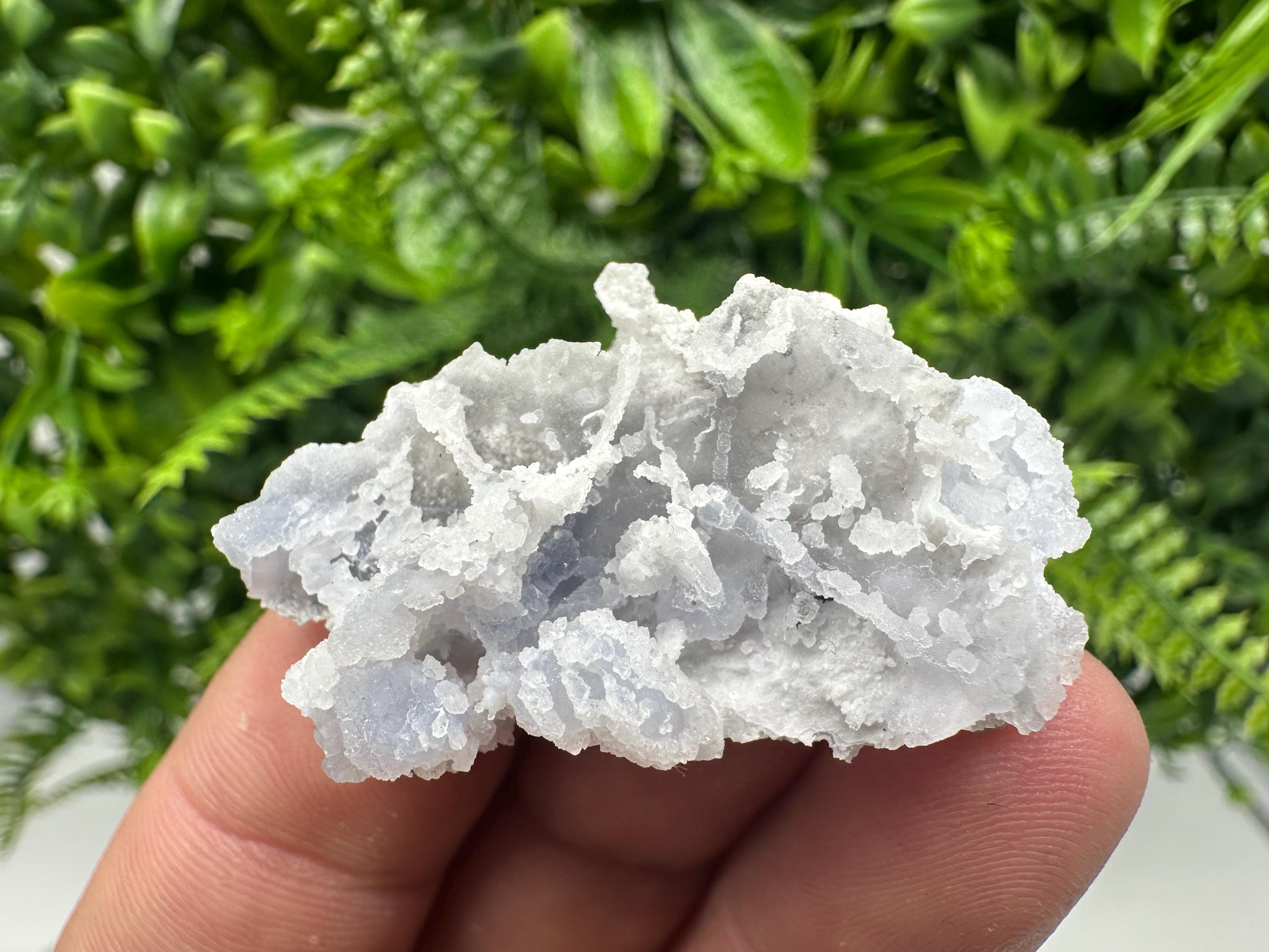 Rare Light Blue Chalcedony Specimen, Bulgarian Mineral Stone Decor