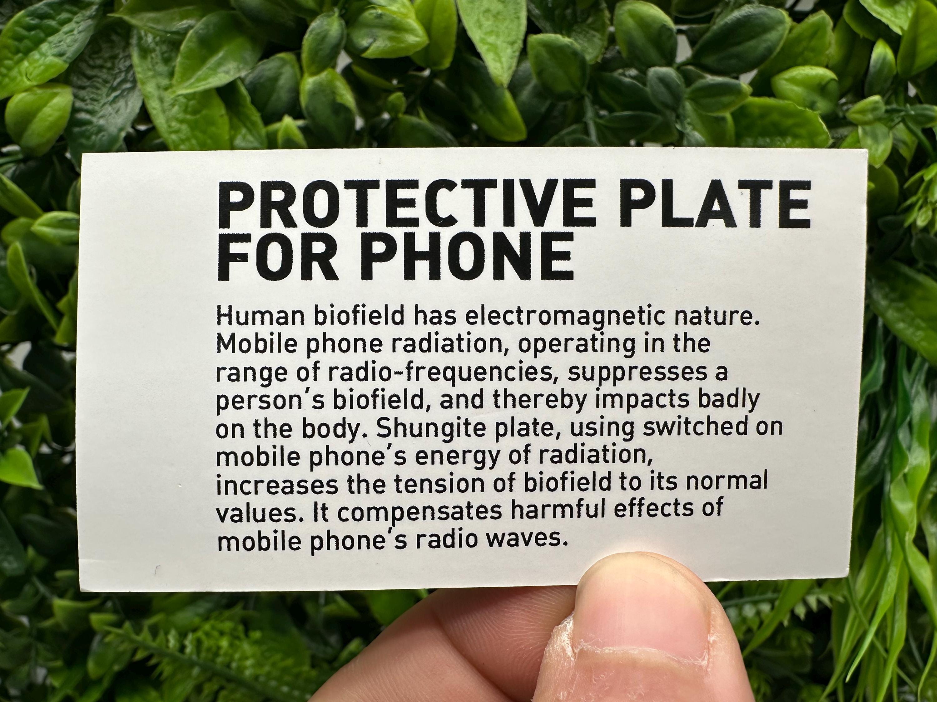 Shungite Phone Sticker, Origin Russia, Radiation Protection, Good Luck