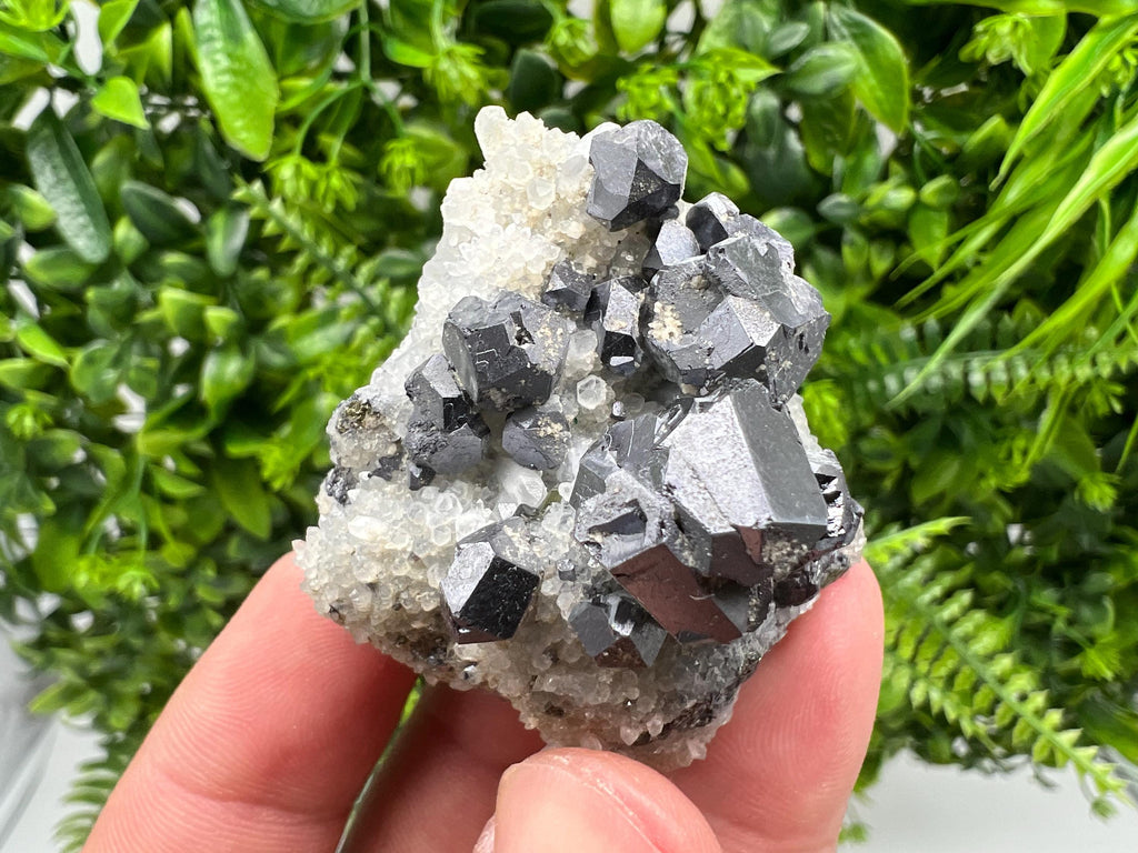 Galena on Chalcedony, Krushev Dol Mine, Bulgaria