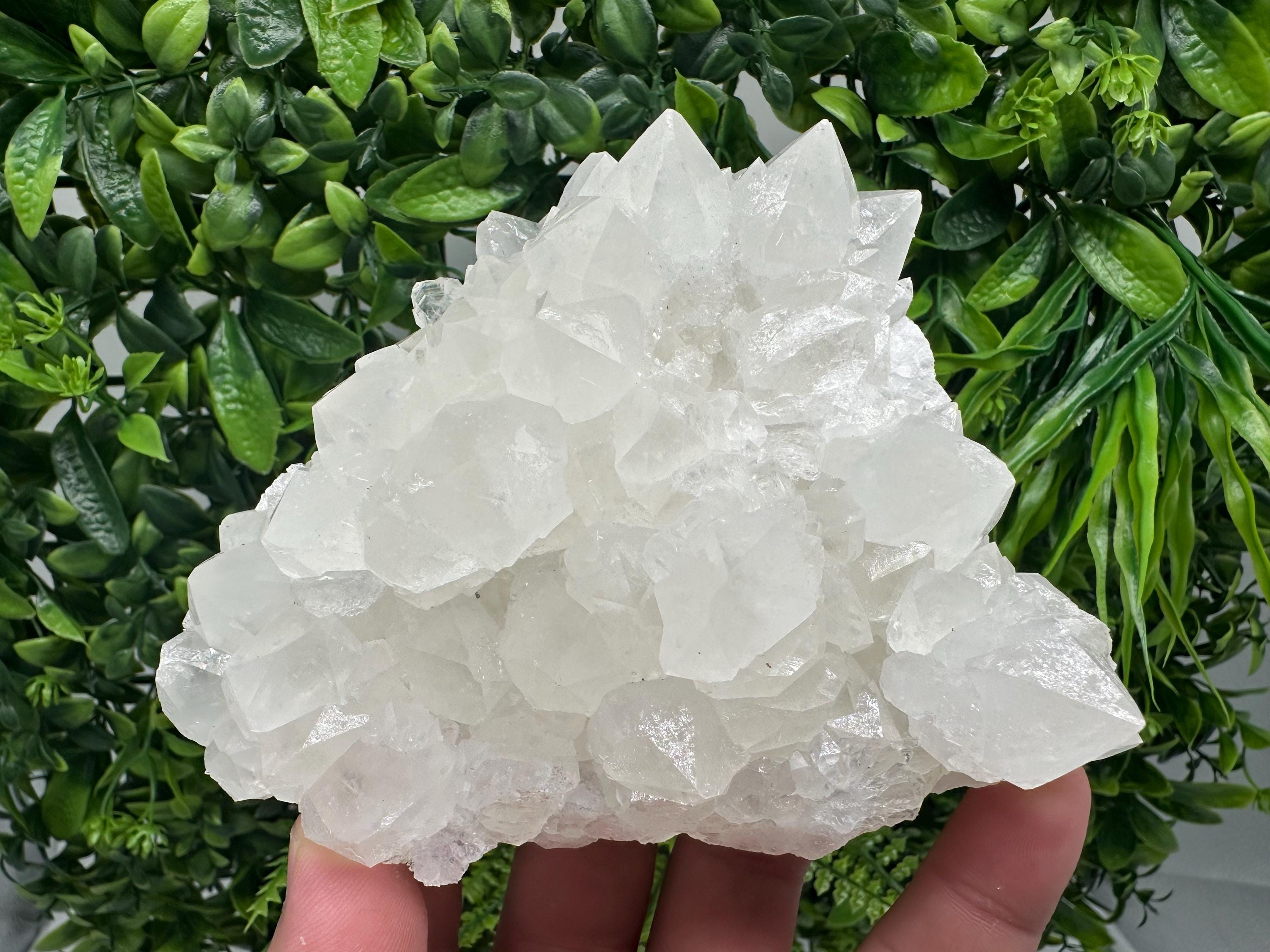 Transparent Chlorite Quartz Crystal Cluster - Madan, Bulgaria