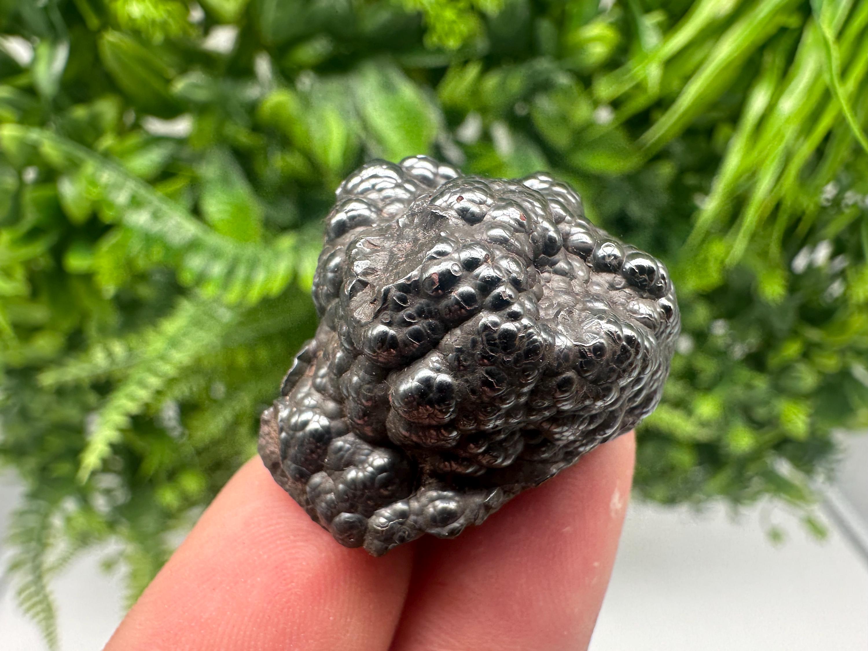 Botryoidal Black Hematite Specimen: Moroccan Crystal for Reiki Chakra