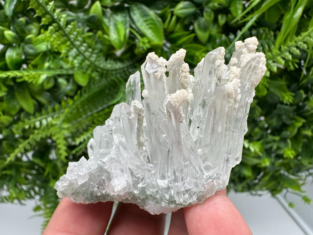 Transparent Quartz with Calcite: Krushev Dol Mine, Bulgaria