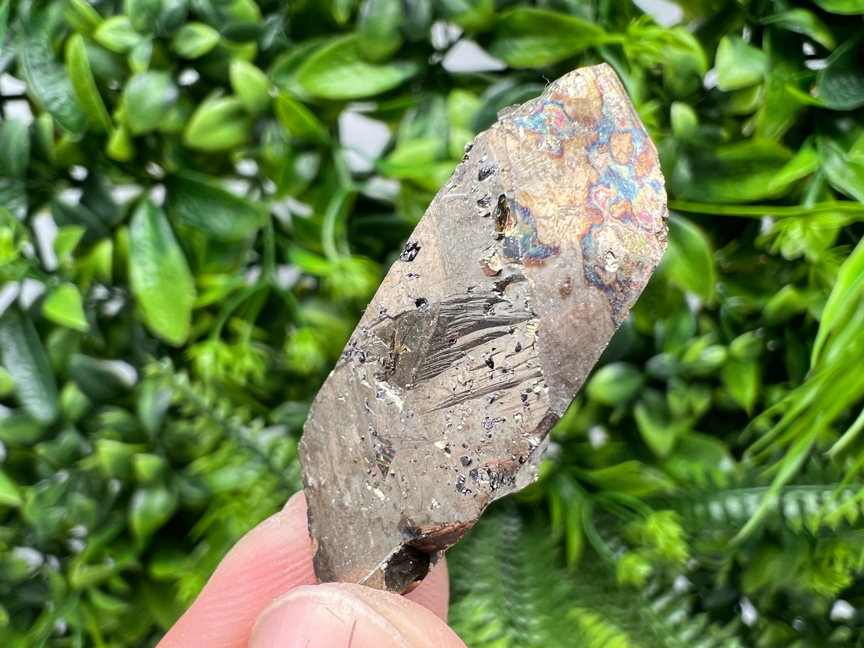 Rare Rainbow Pyrite Cluster: Borieva Mine, Bulgaria
