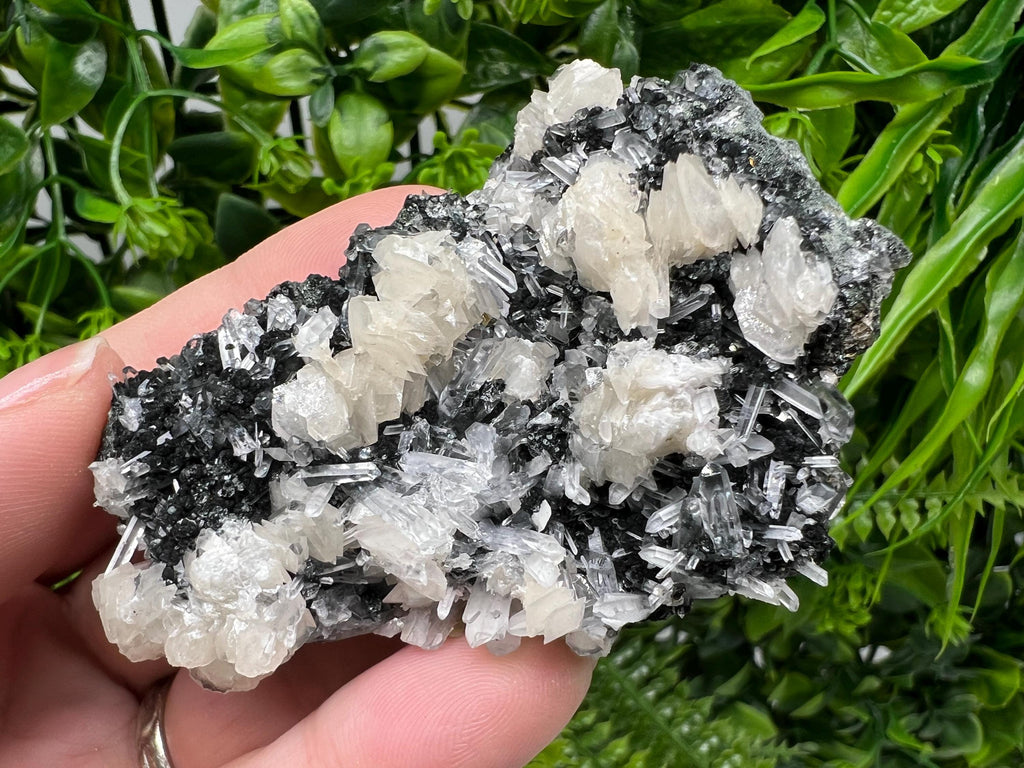 Calcite on Quartz Specimen: Borieva Mine, Madan, Bulgaria