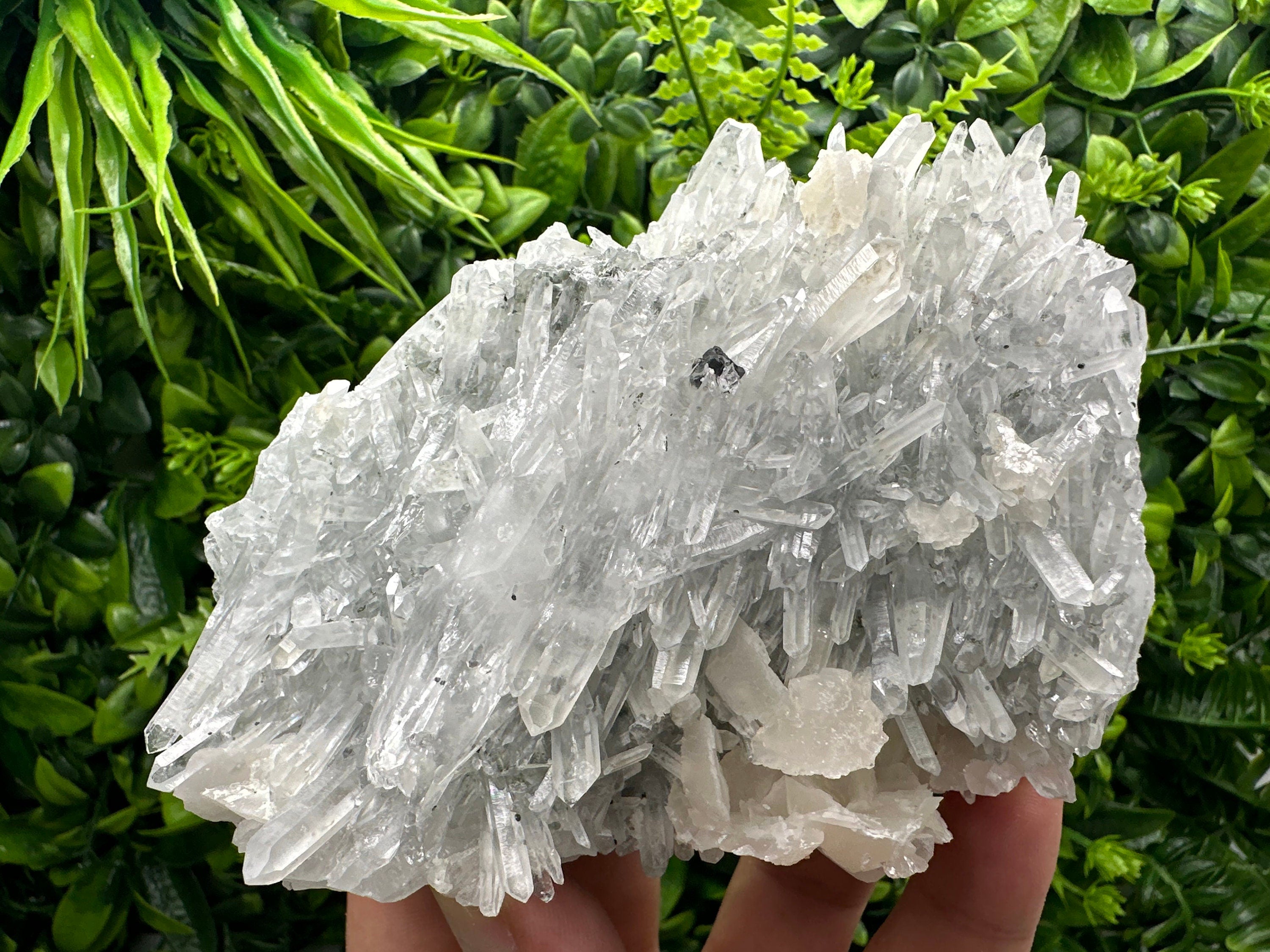 Sphalerite Calcite on Quartz, Bulgaria Mineral Specimen, Home Decor Stone