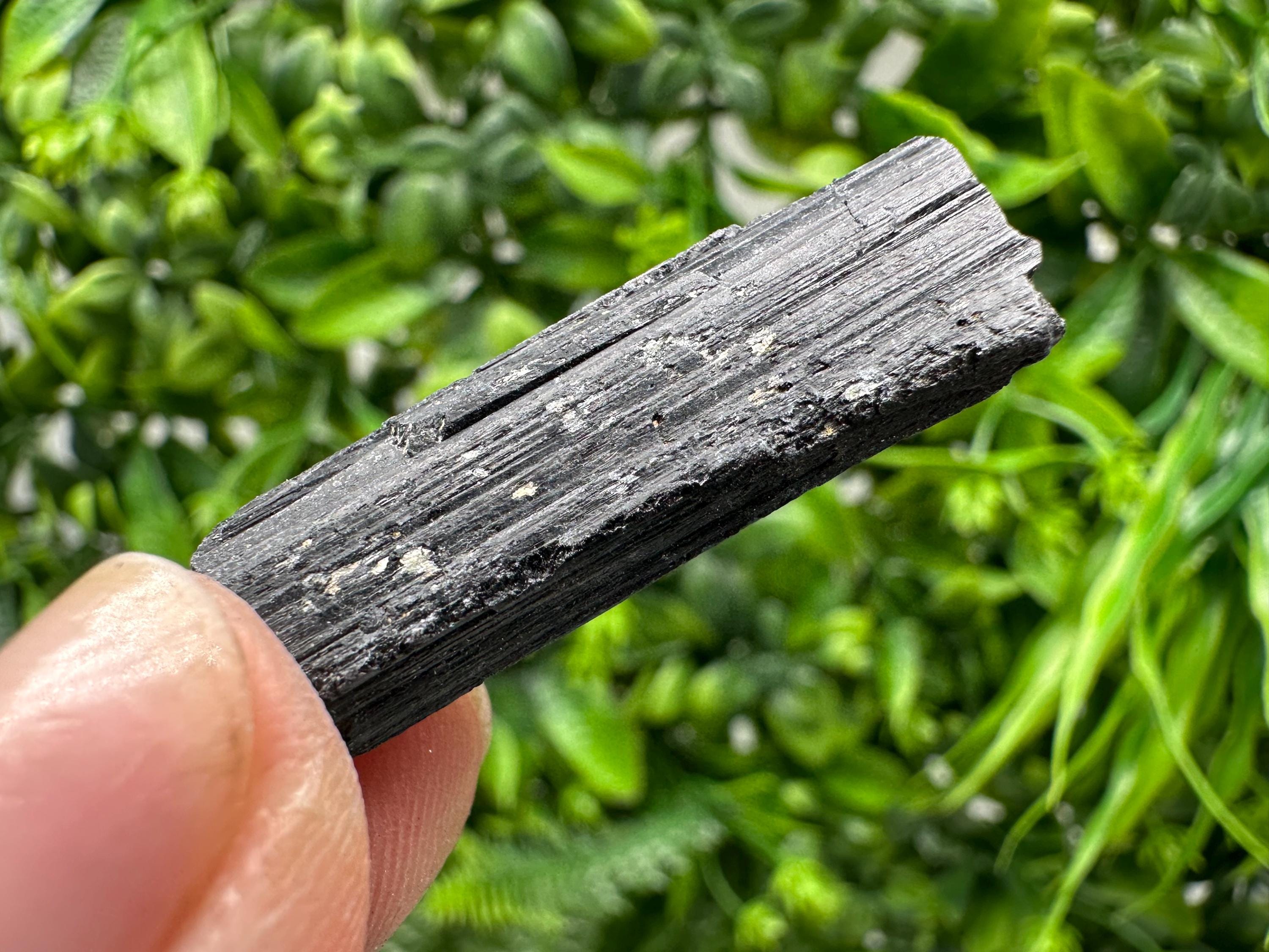 Natural Black Tourmaline Crystal – Raw Protective Stone, Healing Crystal, Grounding Mineral Gift