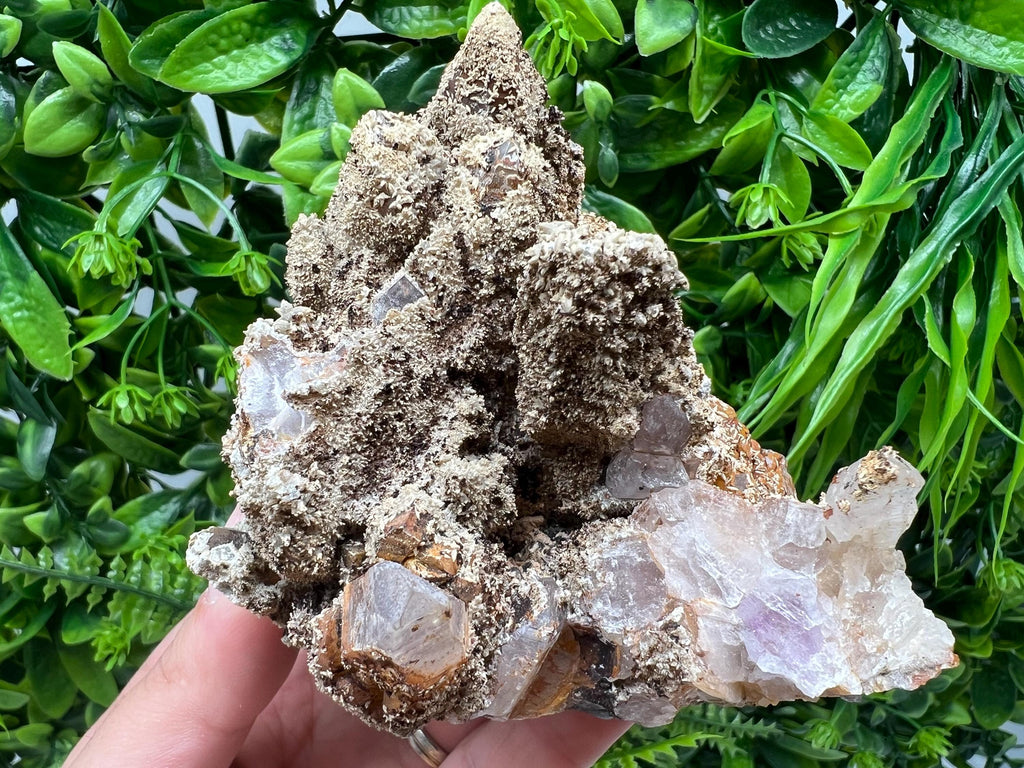 Rare Green/Yellow Pyromorphite and Hematite,on Quartz,from Bulgaria,Madjarovo mine, Natural Mineral ,Healing stone ,top collection,rock