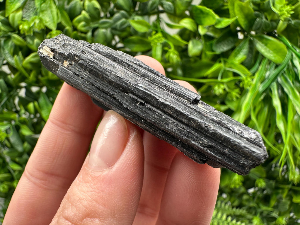 Natural Black Tourmaline Crystal – Raw Protective Stone, Healing Crystal, Grounding Mineral Gift