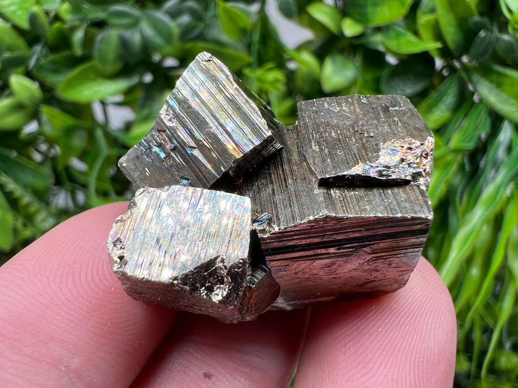 Rainbow Pyrite with Calcite, Natural Minerals Souvenir, Borieva Bulgaria
