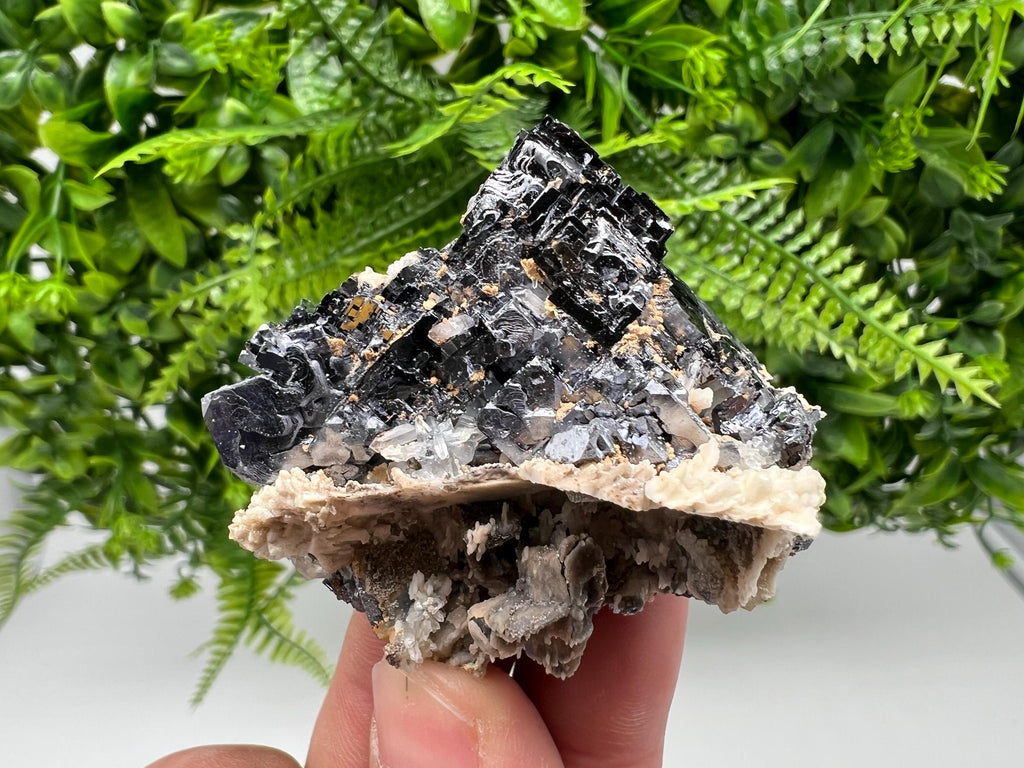 Aesthetic Natural shiny Galena whit Siderite and Quartz from 9 th September mine,Bulgaria,collection specimen,rare galena,Galena cluster