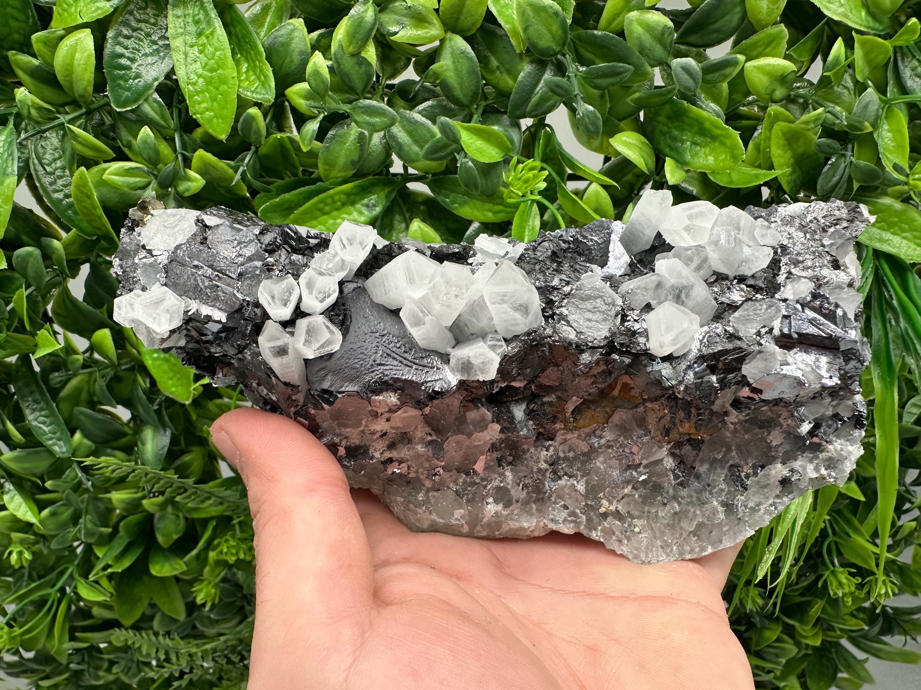 Galena,Sphalerite,Quartz Cluster, Borieva Mine, Bulgaria: Natural Mineral Decor