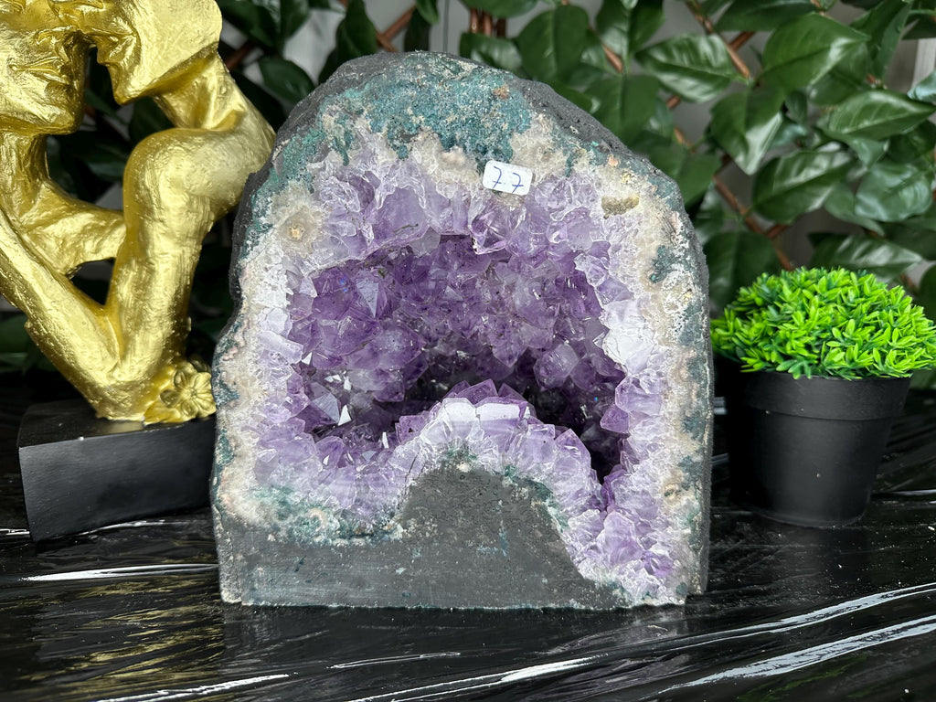 Large Amethyst Geode, Brazil Mineral Specimen, Purple Quartz