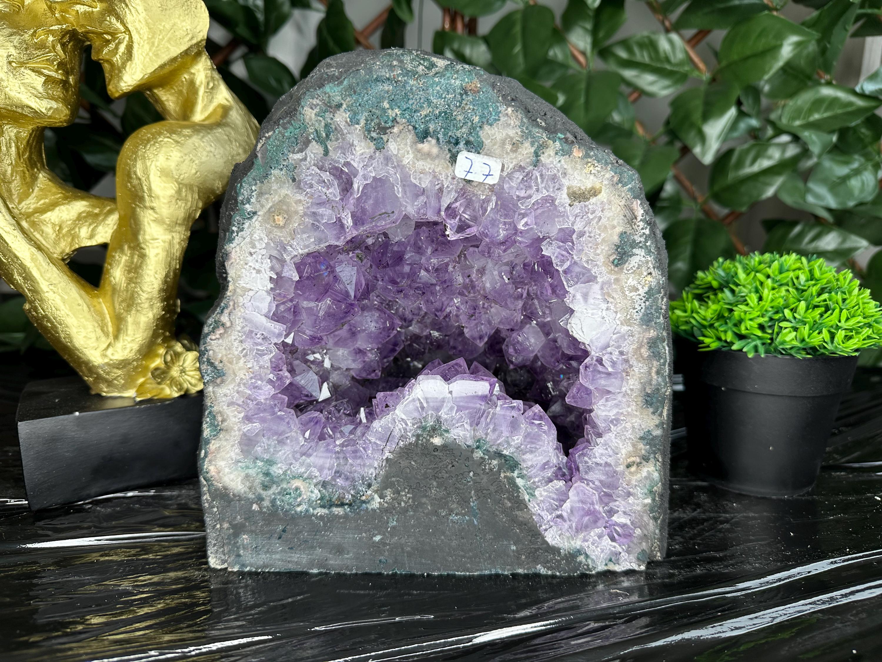 Large Amethyst Geode, Brazil Mineral Specimen, Purple Quartz