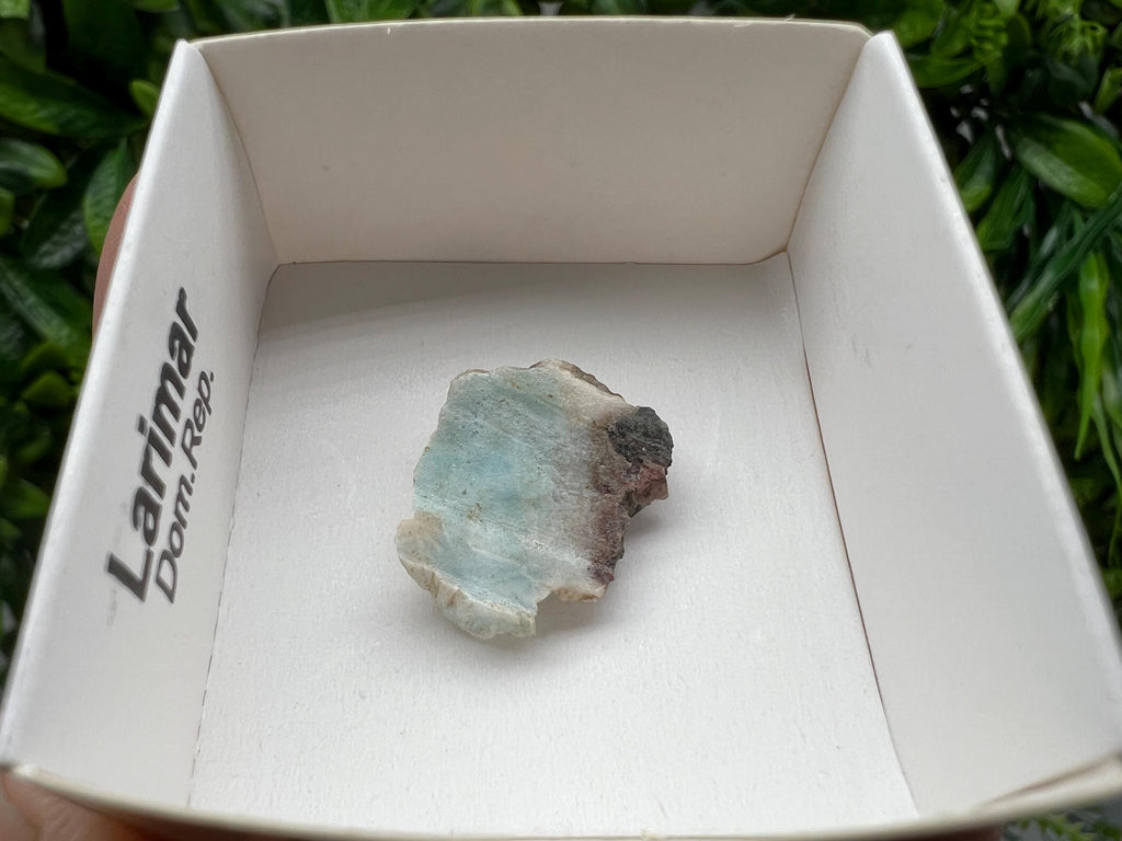 Rare Raw Larimar Specimen: Dominican Republic Crystal (20/17 mm)