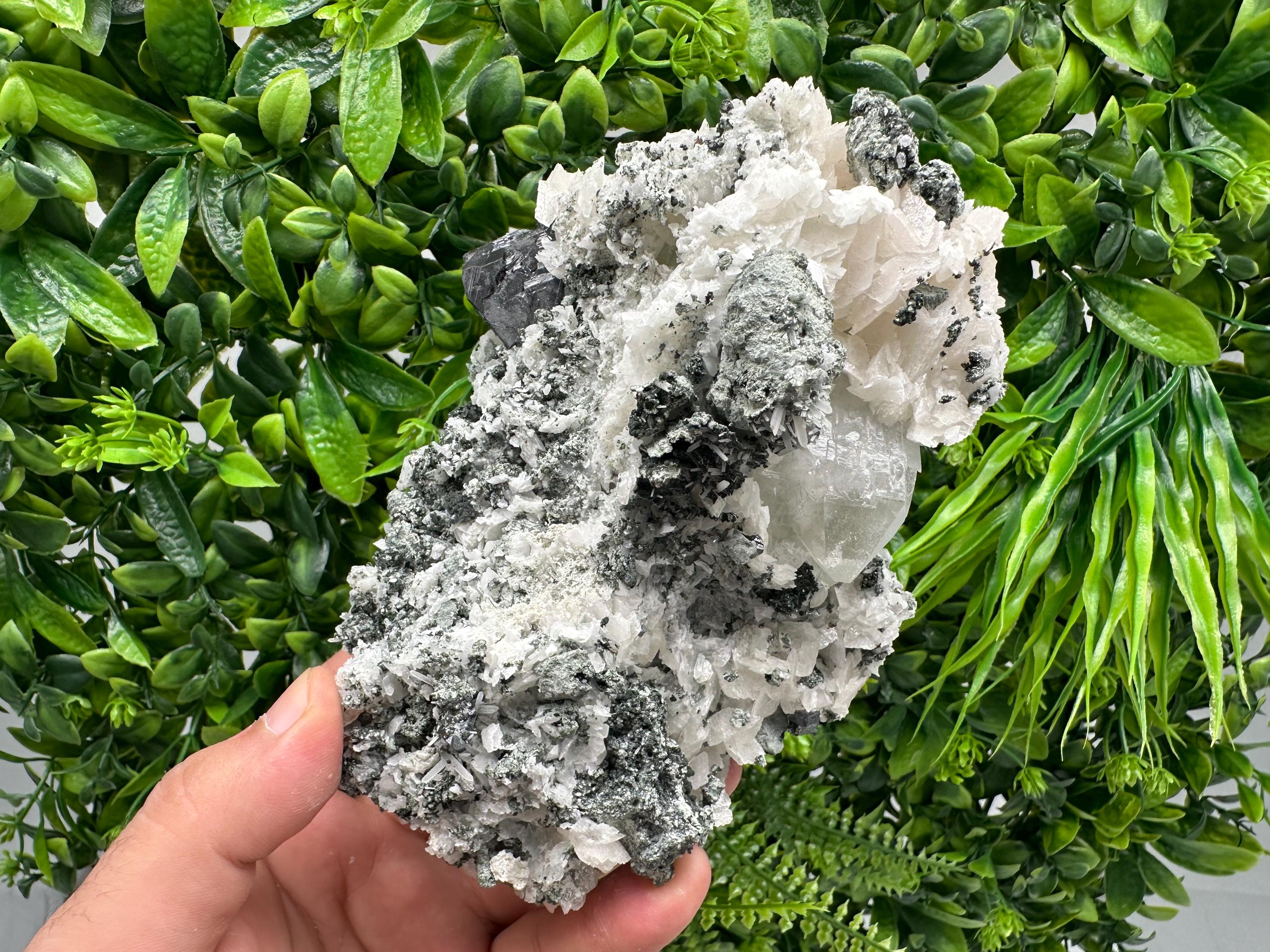 Galena Sphalerite Calcite on Quartz, Borieva Mine Bulgaria