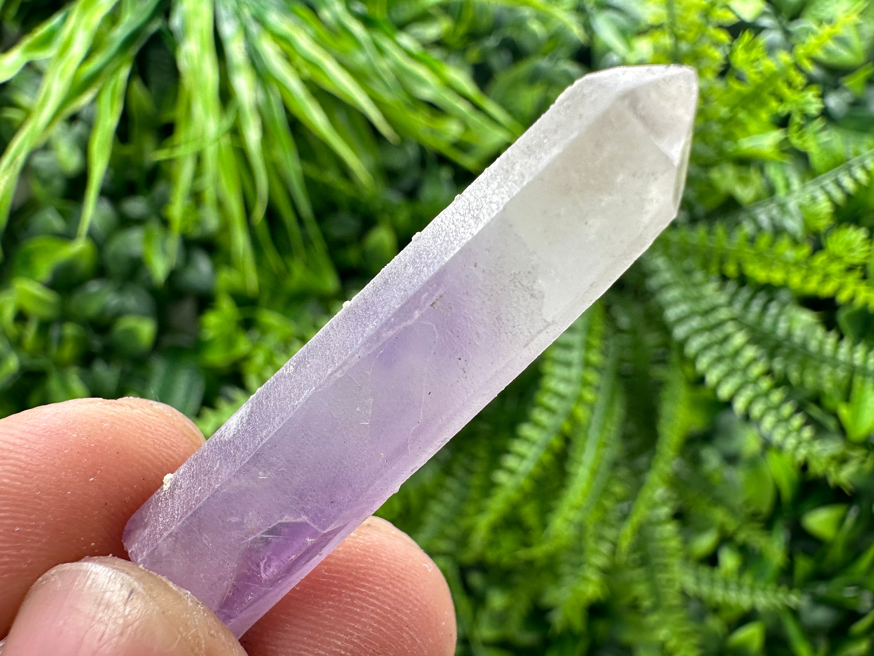 Amethyst Phantom Quartz Crystal with Chalcedony and Chlorite