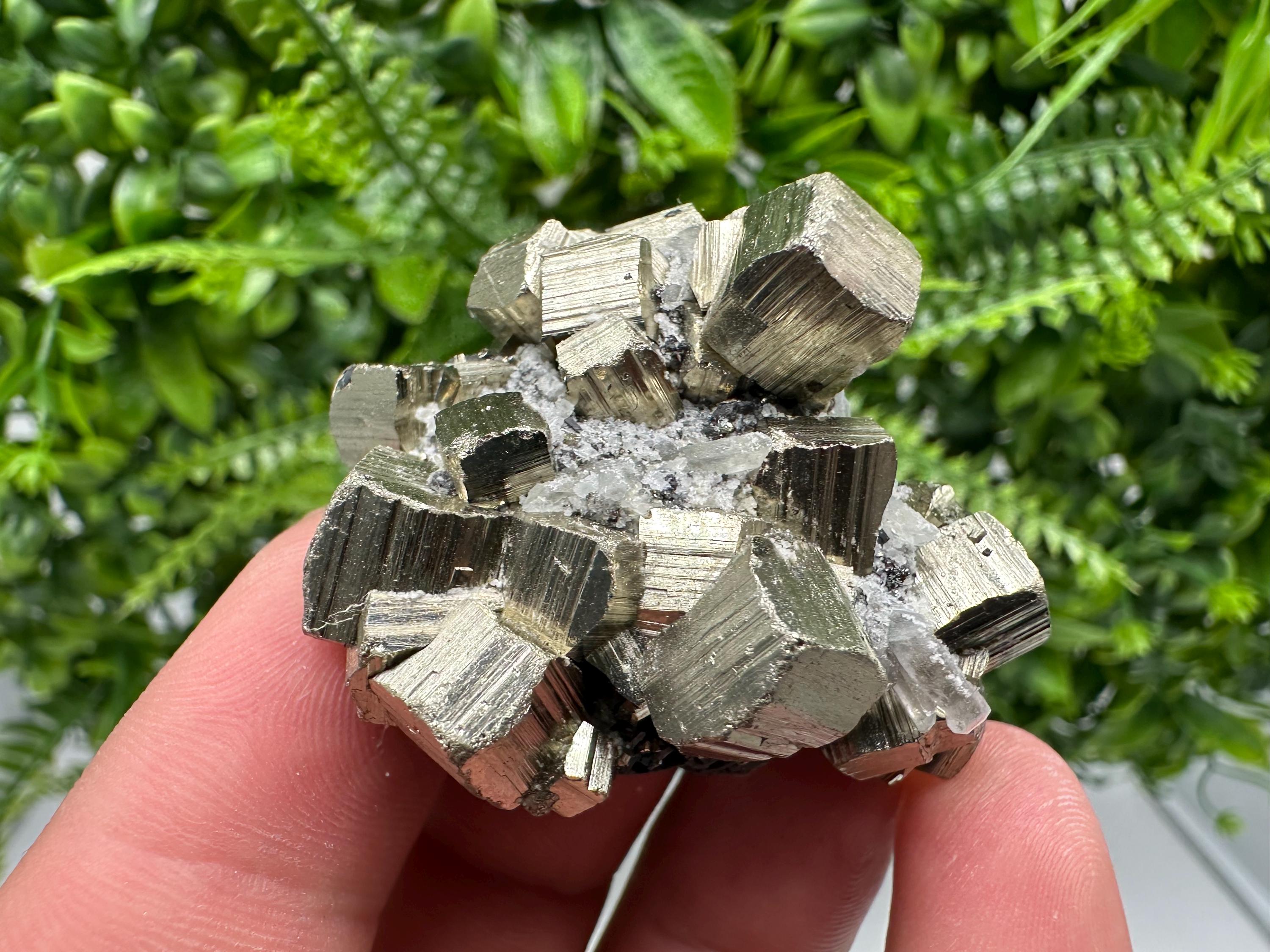 Wonderful Rainbow Pyrite whit Calcite,natural minerals souvenir Crystal,collection stone,rare minerals,home decor,Borieva Bulgaria