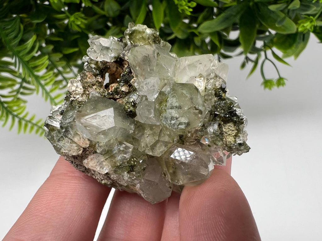 LARGE, Green Epidote with Quartz Crystals - Extremely Sparkly with Rainbows,souvenirs collection stone,gift,decor, Eastern Anatolian, Turkey