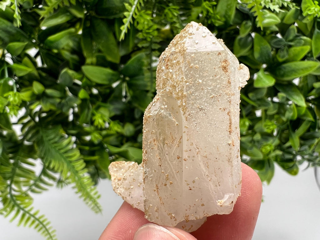 Quartz whit Brown Rhodochrosite from Djurcovo mine,Bulgaria,Quartz,Rhodochrosite cluster,natural mineral,collection crystal,mineral specimen