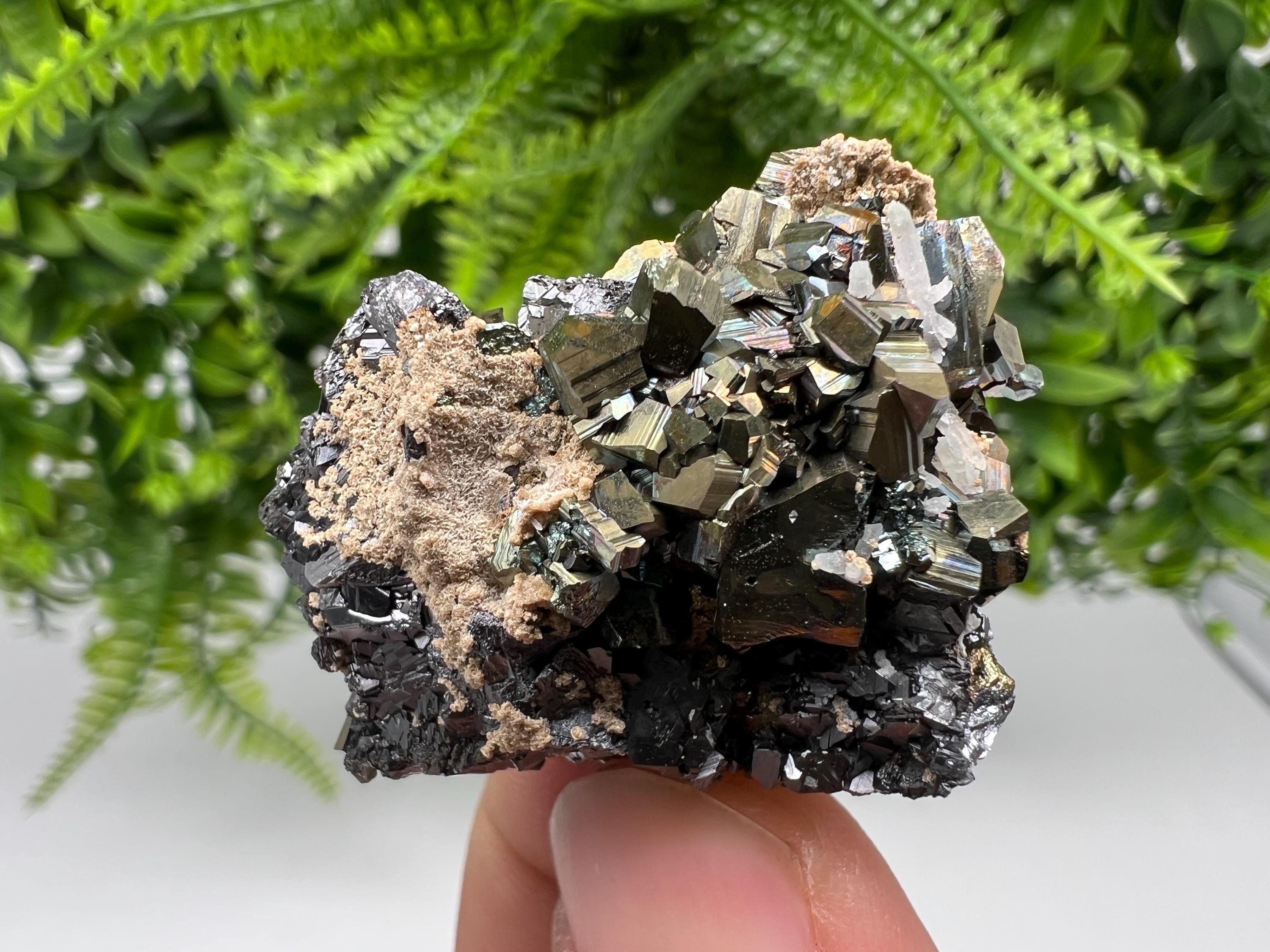 Rainbow Pyrite Siderite Mineral Specimen: Madan Bulgaria Collectible
