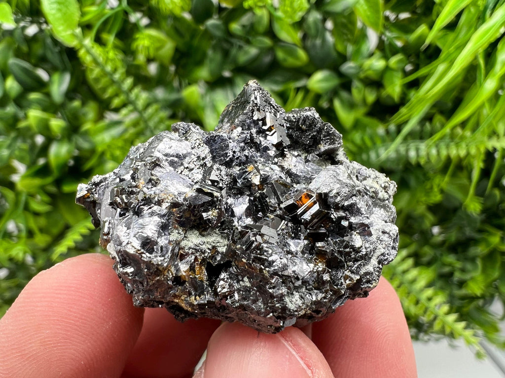 Rare Sphalerite Marmarite on Galena Quartz, Borieva Mineral Specimen