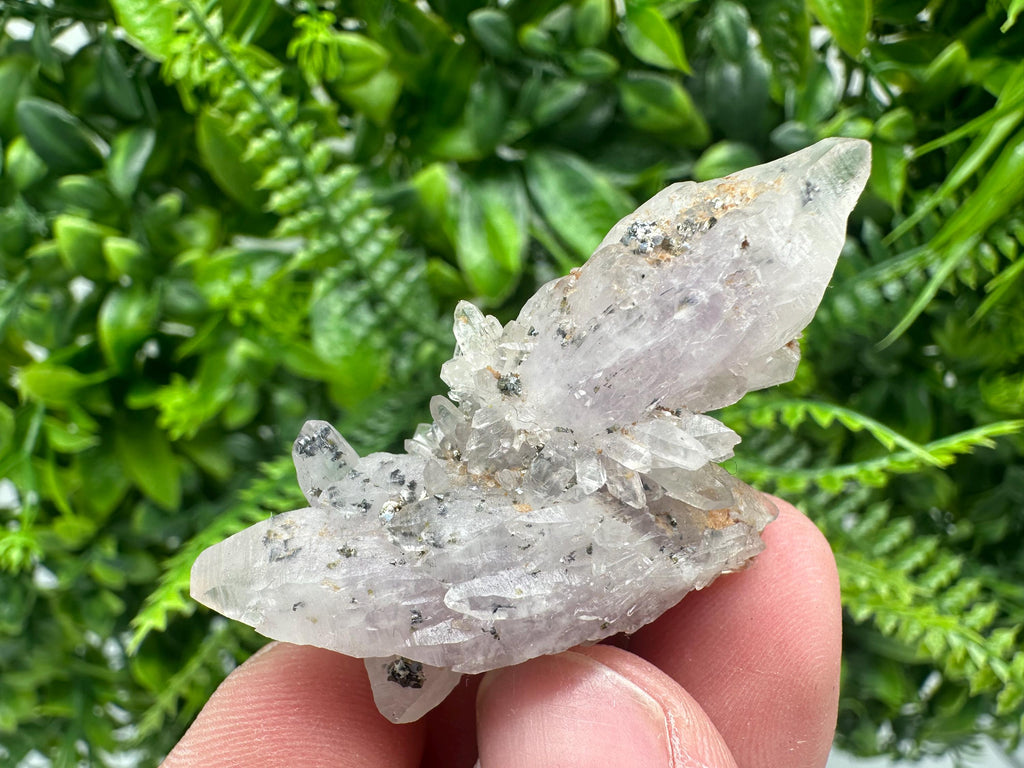 Amethyst Phantom Quartz with Chalcedony and Chlorite Inclusions