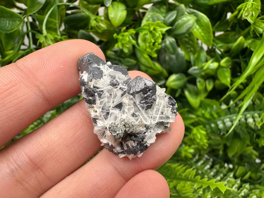 Galena Spinel with Quartz and Calcite, Borieva Mine Mineral Specimen