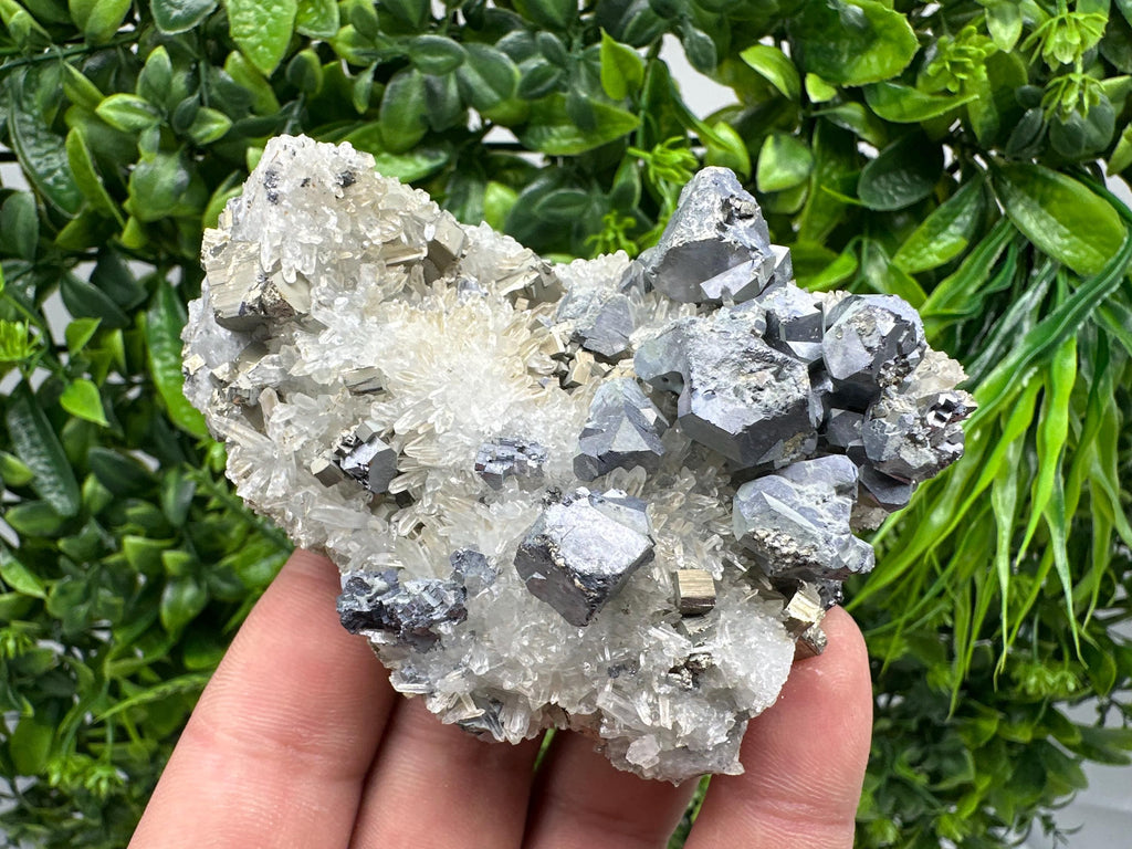 Galena Sphalerite Chalcopyrite Quartz Mineral Specimen: Djurcovo Mine, Bulgaria