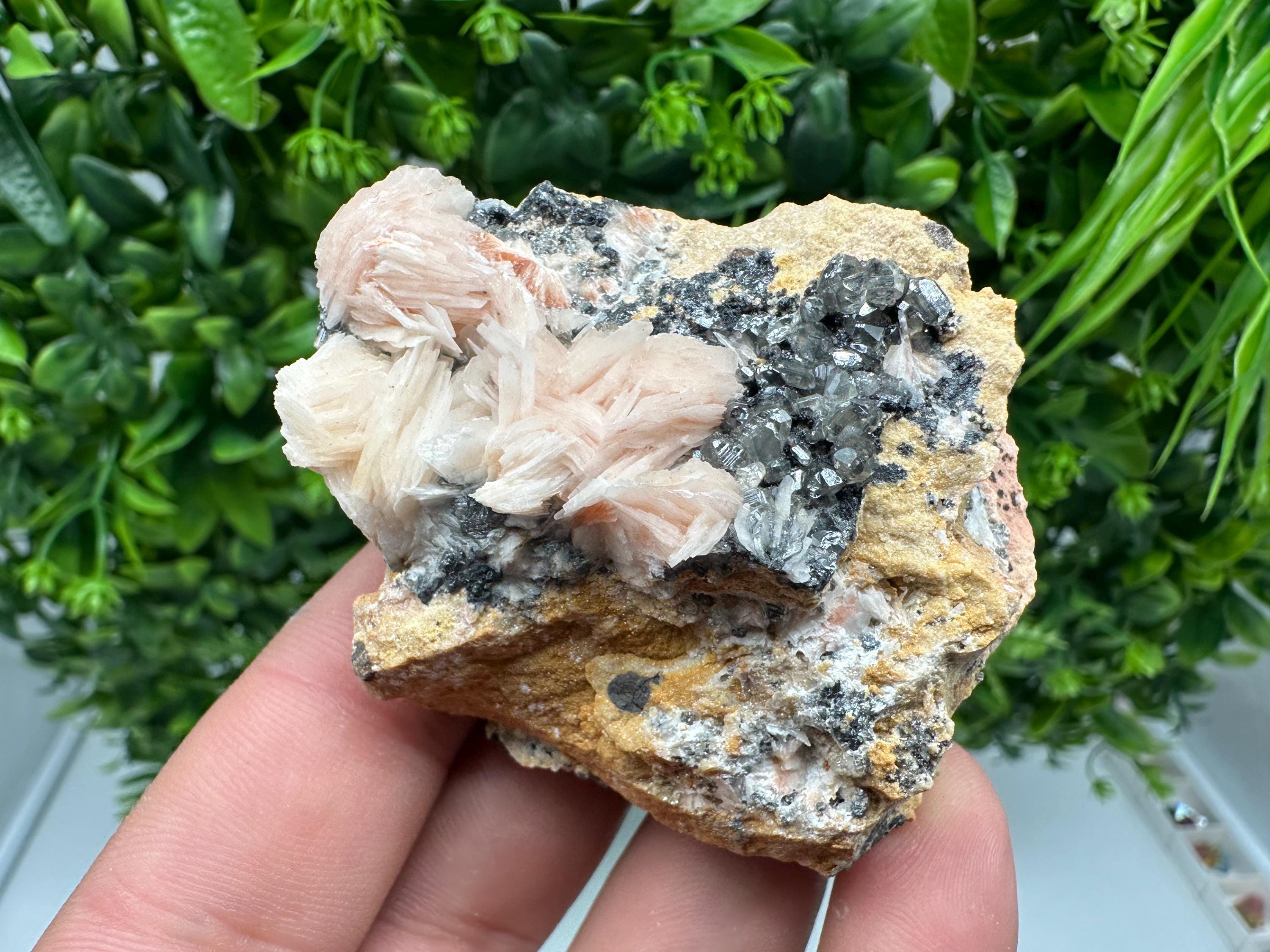 Wonderful Baryte with Cerussite on Galena from Morocco,Crystal, Mineral,Specimen,Cluster,Crystals,Barite Crystal,Cerussite Crystal,Specimen