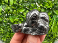 Botryoidal Black Hematite Specimen: Moroccan Crystal for Reiki Chakra