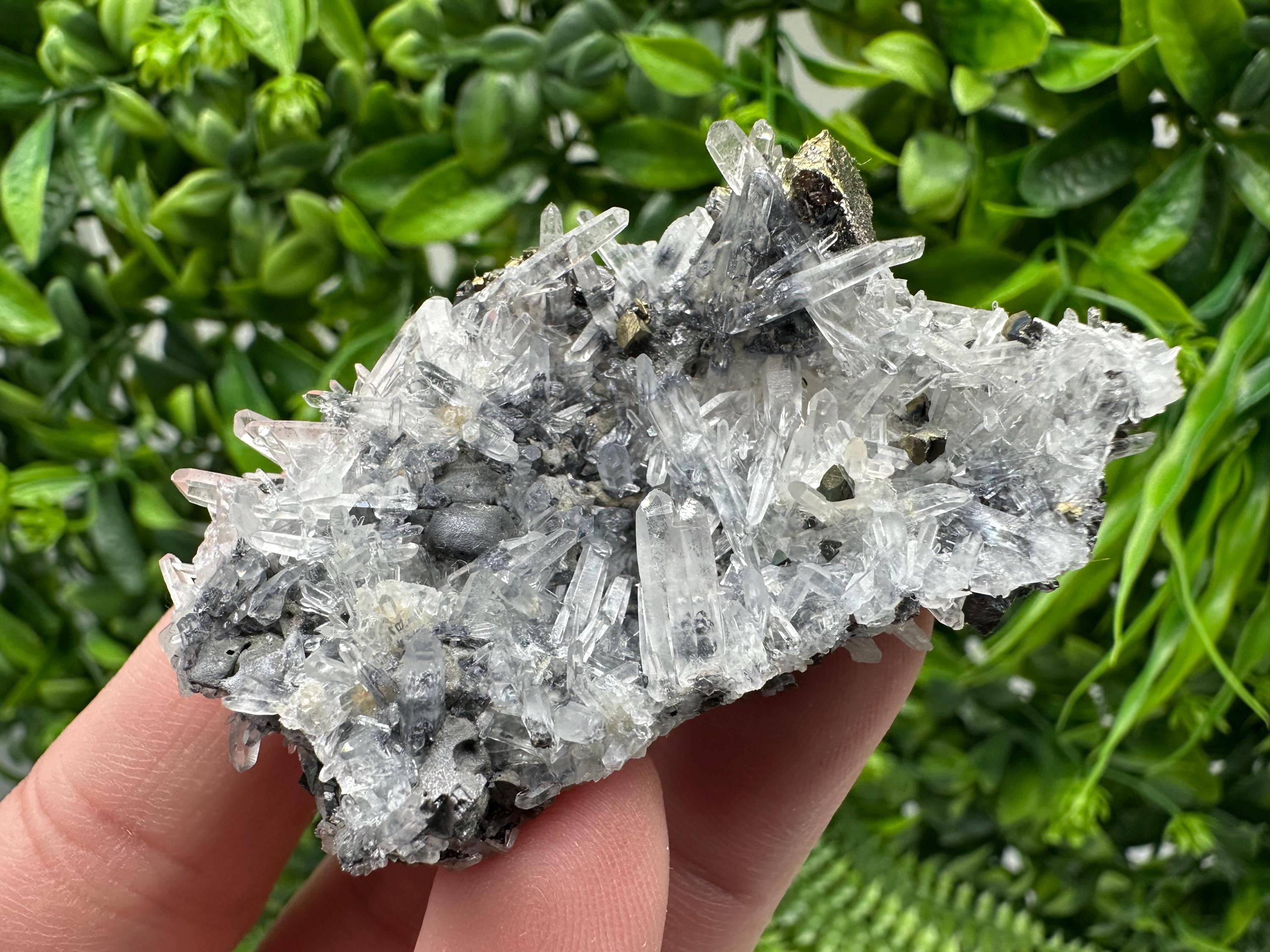 Wonderful Sphalerite Chalcopyrite on  Quartz whit Galena feom 9 th September mine,Bulgaria,natural,collection mineral specimen,gift