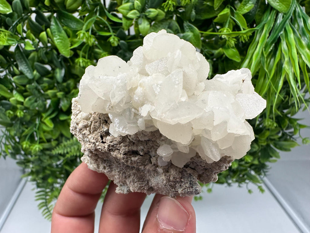 Rare Calcite Cluster on Matrix, Bulgaria Mineral Specimen, Home Decor