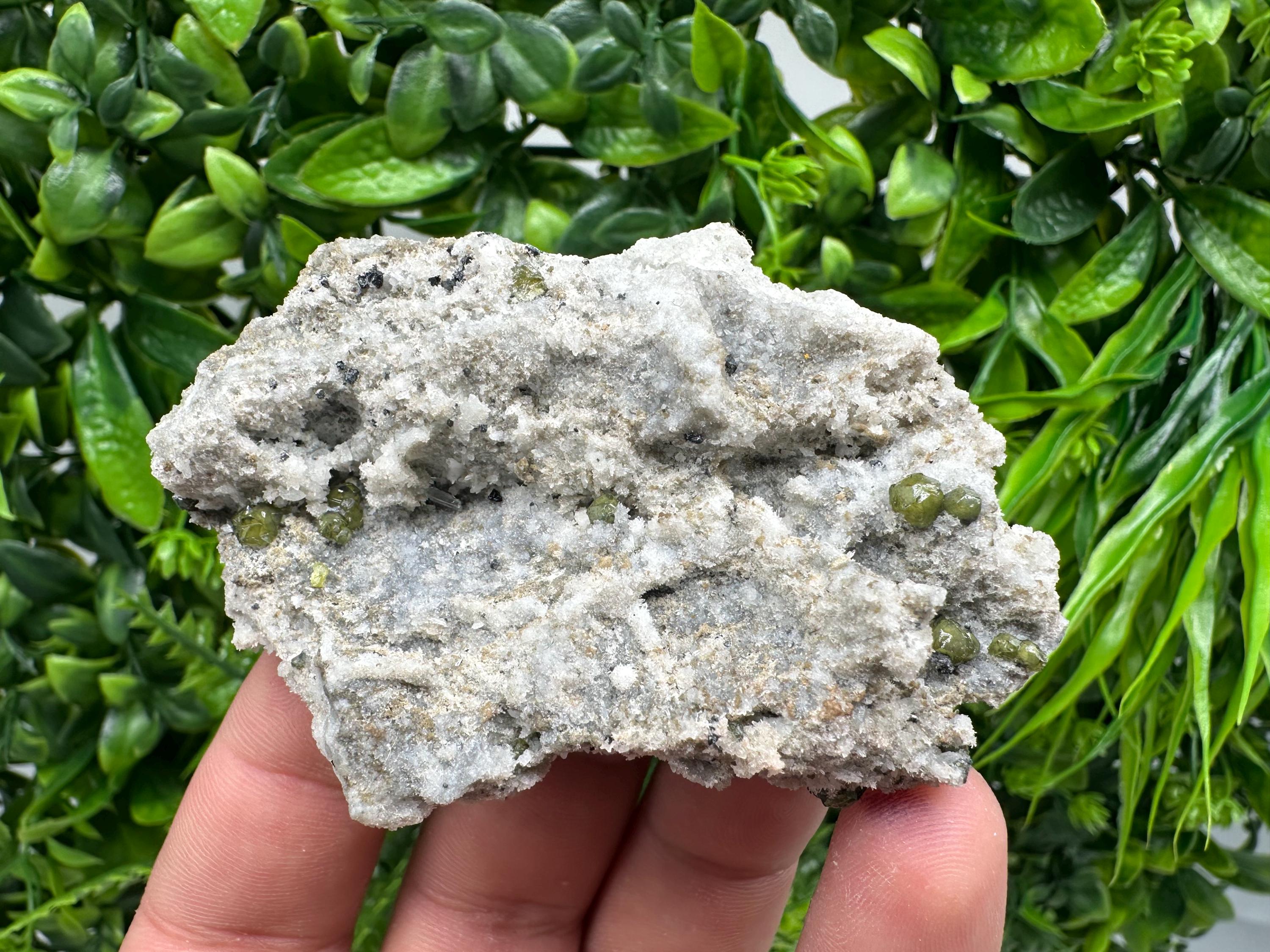 Cleiophane Sphalerite on Quartz: Green Crystal Mineral Specimen
