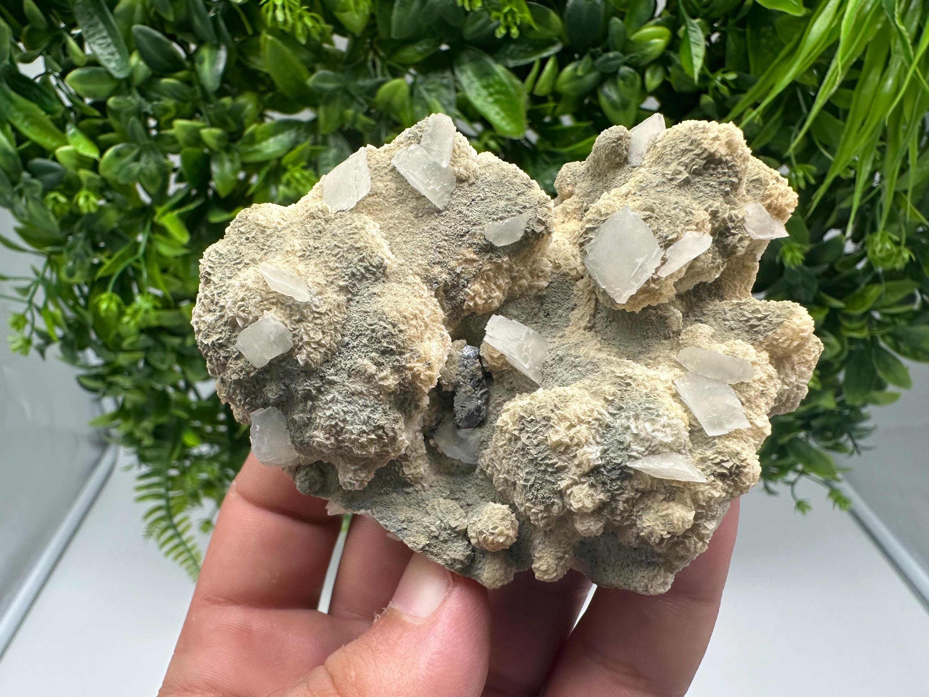 Calcite on Aragonite Mineral Specimen: Borieva Mine, Bulgaria