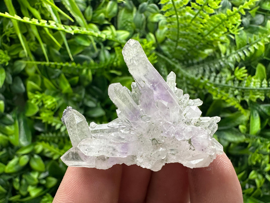 Amethyst Quartz with Calcite and Chlorite, Rare Mineral Specimen