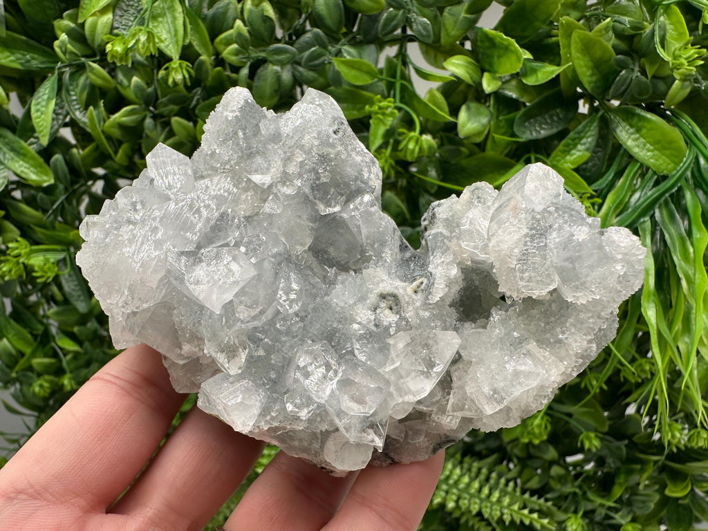 Apophyllite Stilbite on Chalcedony: Natural Mineral Specimen, India
