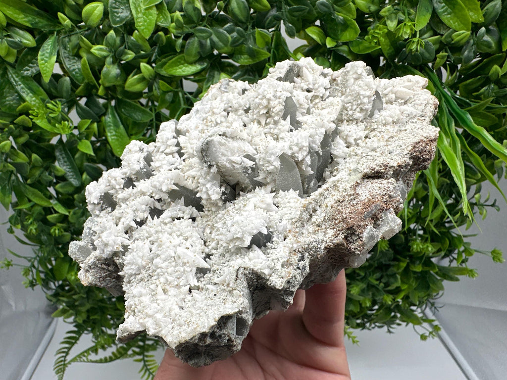 Quartz Cluster with Rhodochrosite, Calcite & Chlorite Inclusions