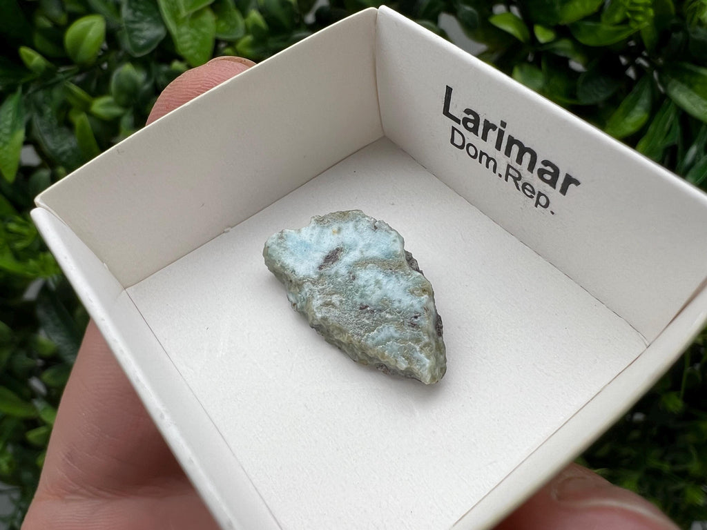 Rare Raw Larimar Specimen: Dominican Republic Crystal (25/15 mm)