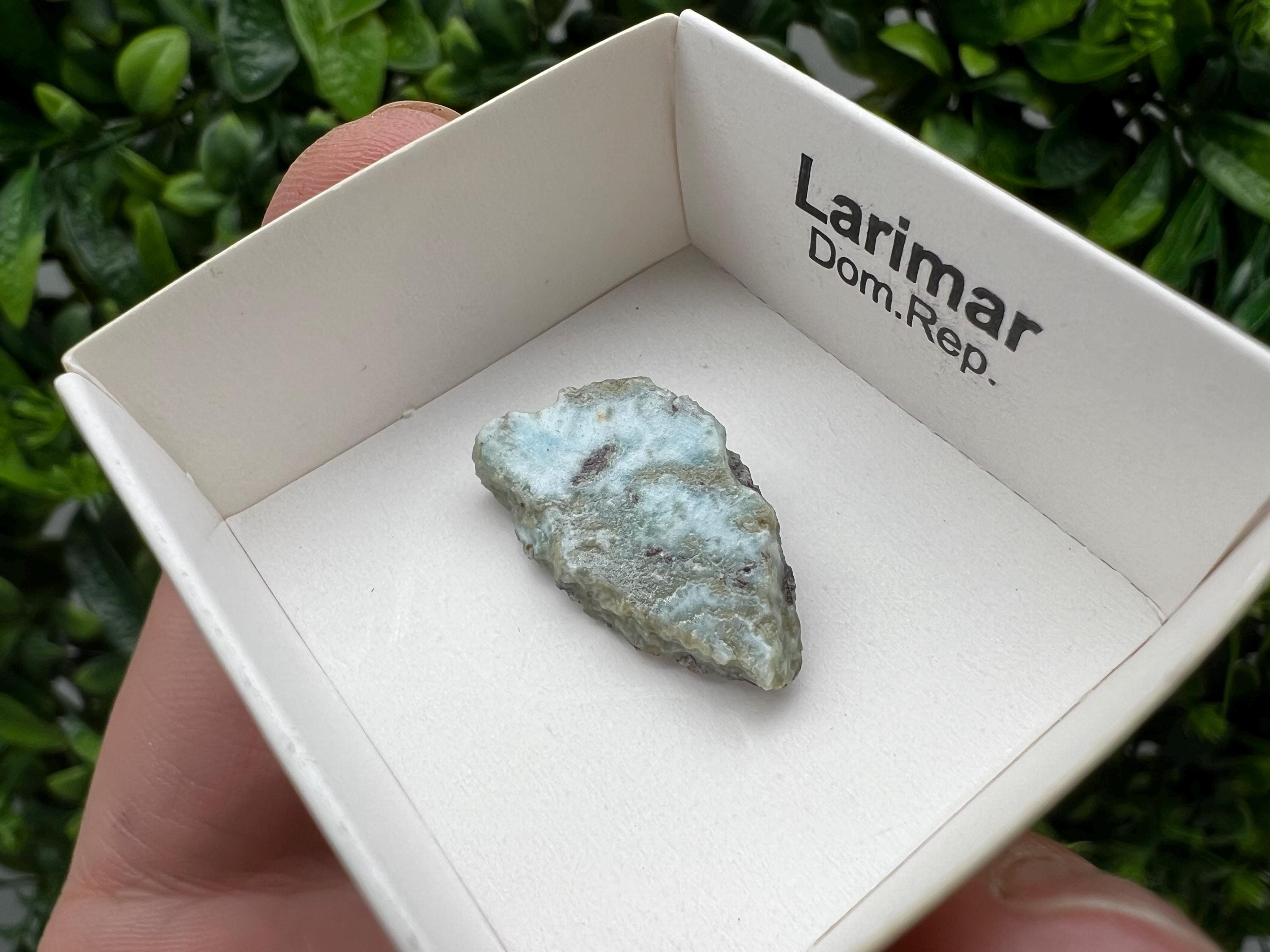 Rare Raw Larimar Specimen: Dominican Republic Crystal (25/15 mm)
