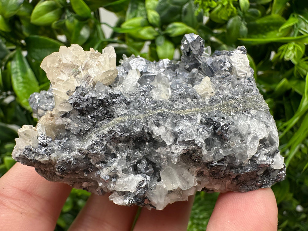 Galena Spinel with Quartz and Calcite, Borieva Mine Mineral Specimen