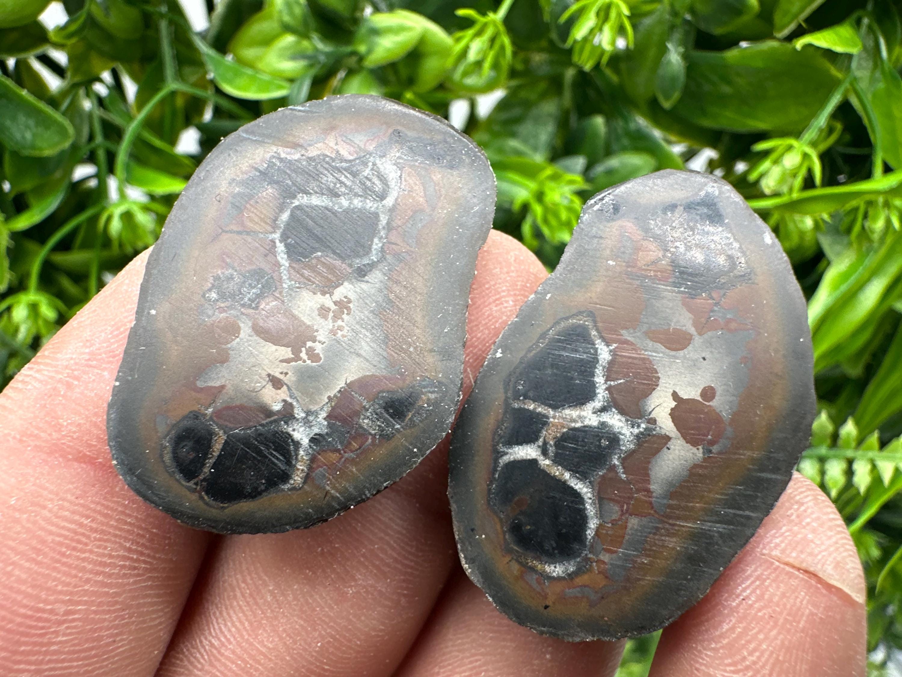 Septarian Nodule Geode Pair: Dragonstone Healing Stone