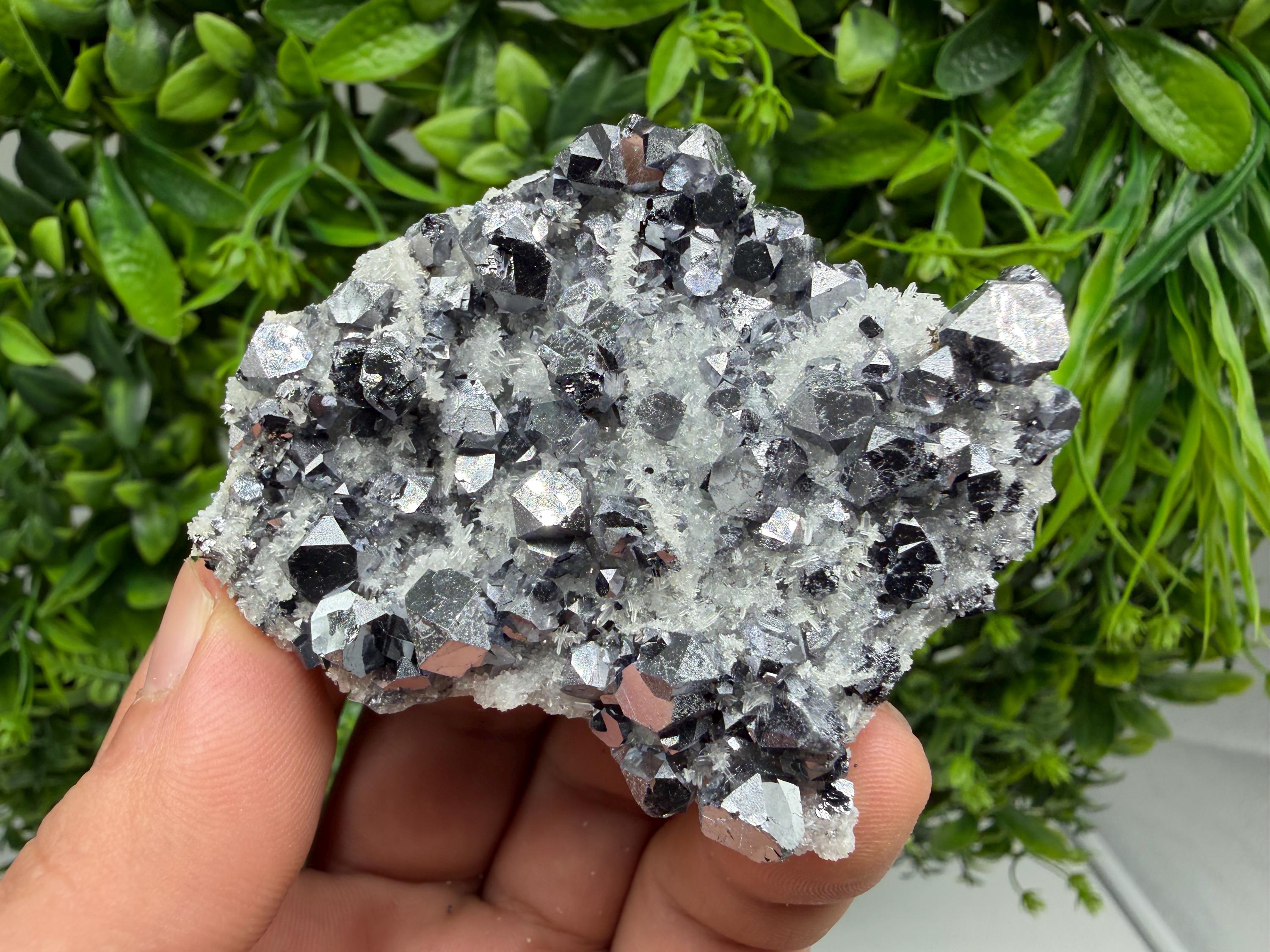 Galena Spinel with Quartz and Calcite, Borieva Mine Mineral Specimen