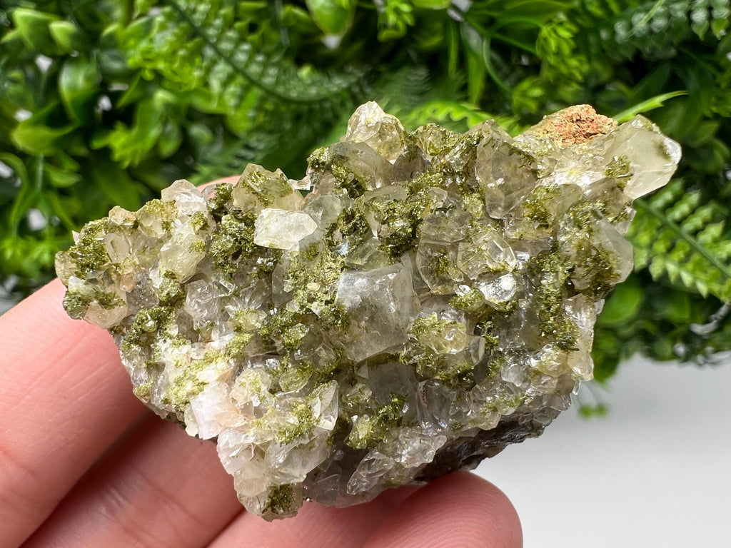 Rainbow Epidote with Quartz Mineral Specimen, Hakkari Turkey