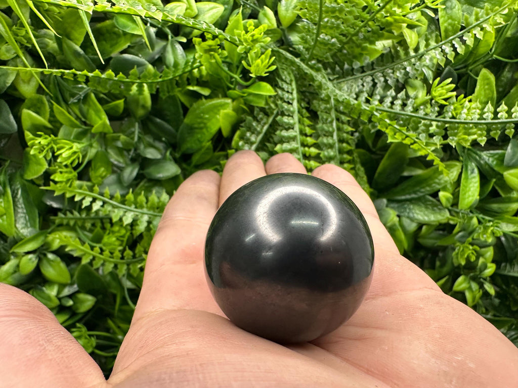 4cm Shungite Sphere: Polished EMF Protection Crystal