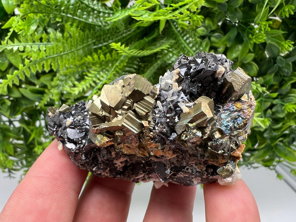 Rainbow Pyrite Siderite Mineral Specimen: Madan Bulgaria Collectible
