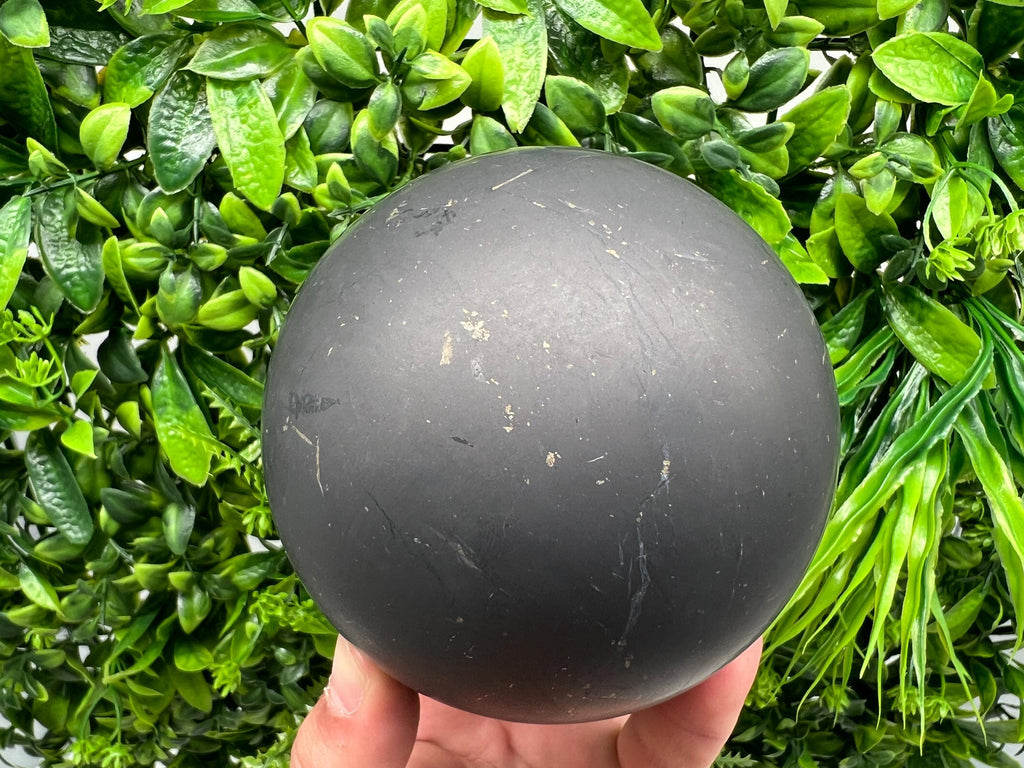 10cm Shungite Sphere: Unpolished EMF Protection Crystal