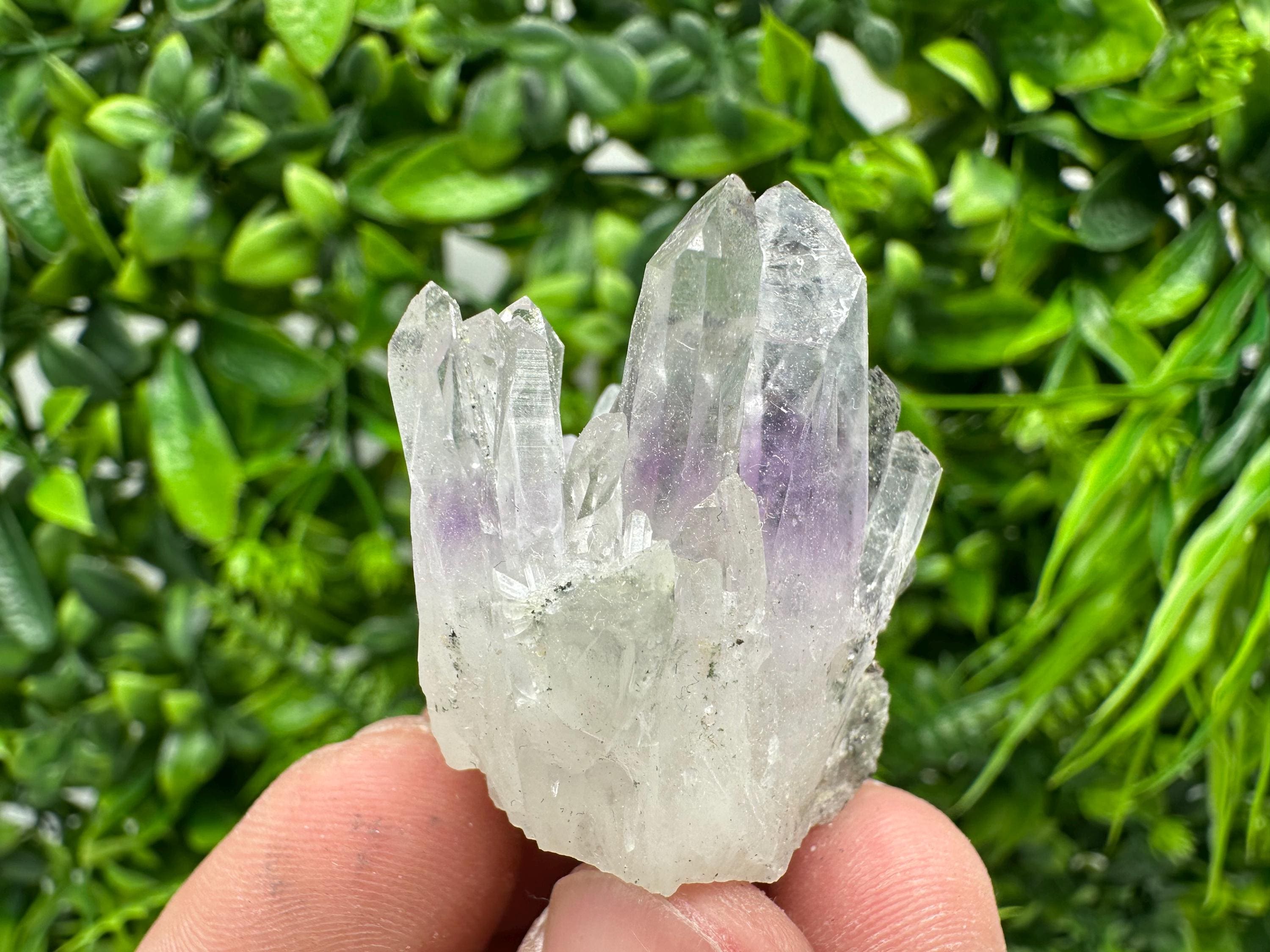 Amethyst Phantom Quartz with Chalcedony and Chlorite Inclusions